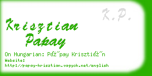 krisztian papay business card